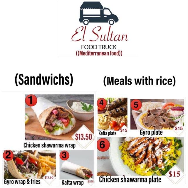 El Sultan Food Truck Menu