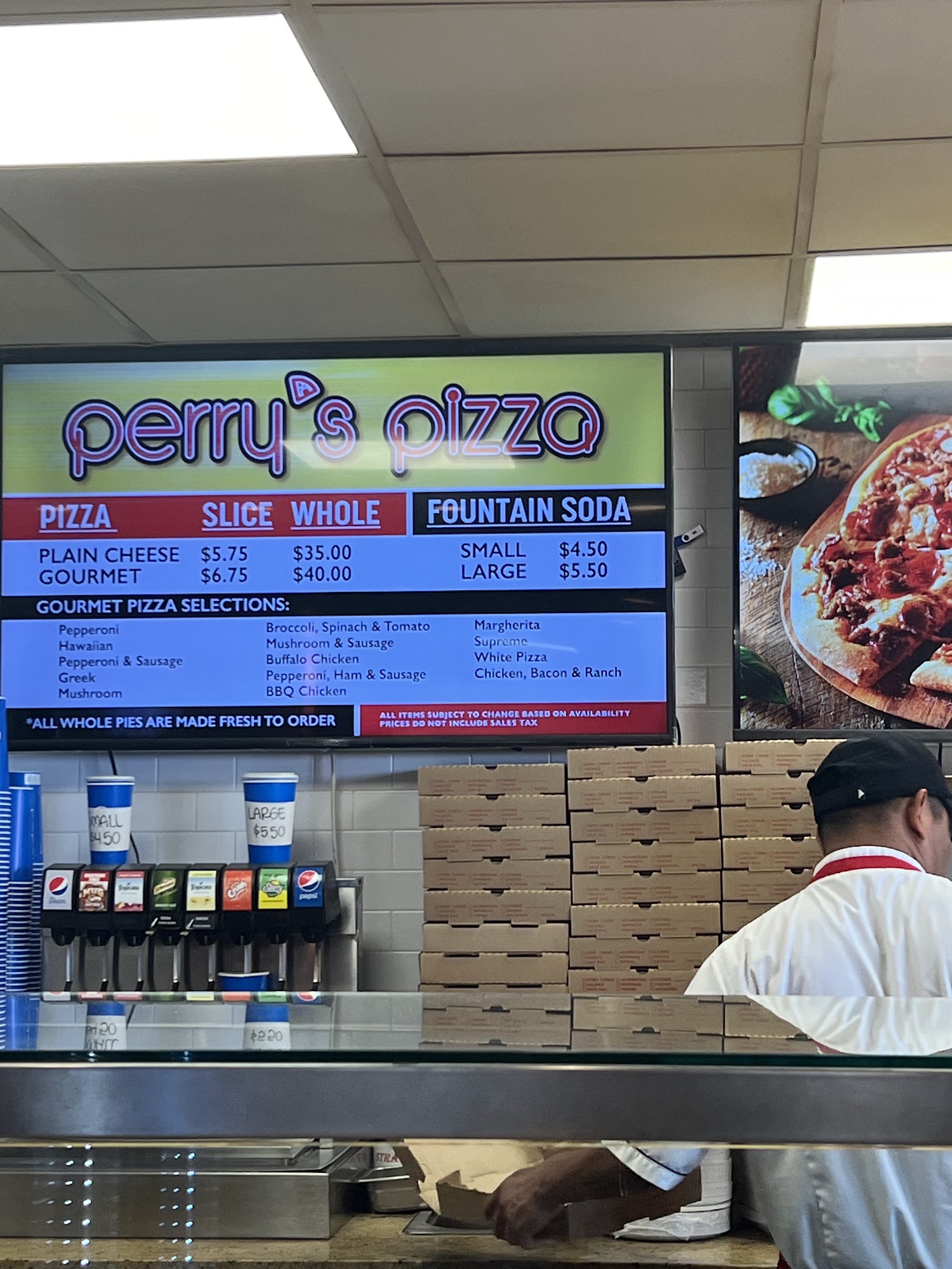 Perry's Pizza Menu