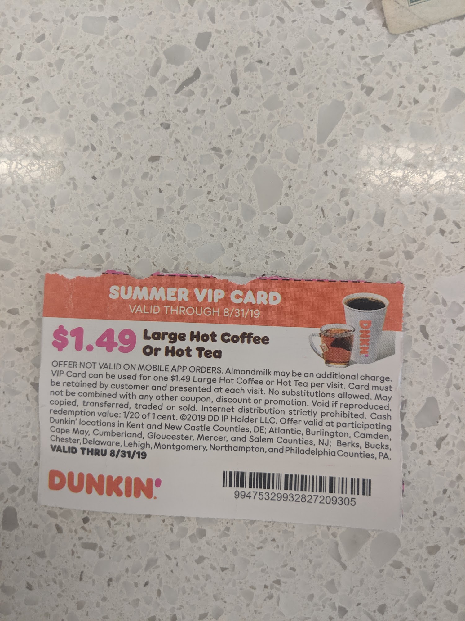 Dunkin' Menu