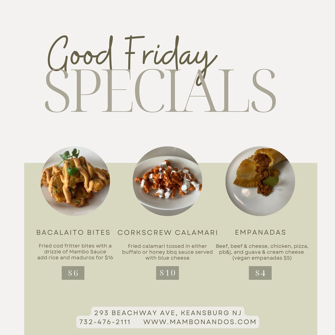 The Miami Club Restaurant Menu