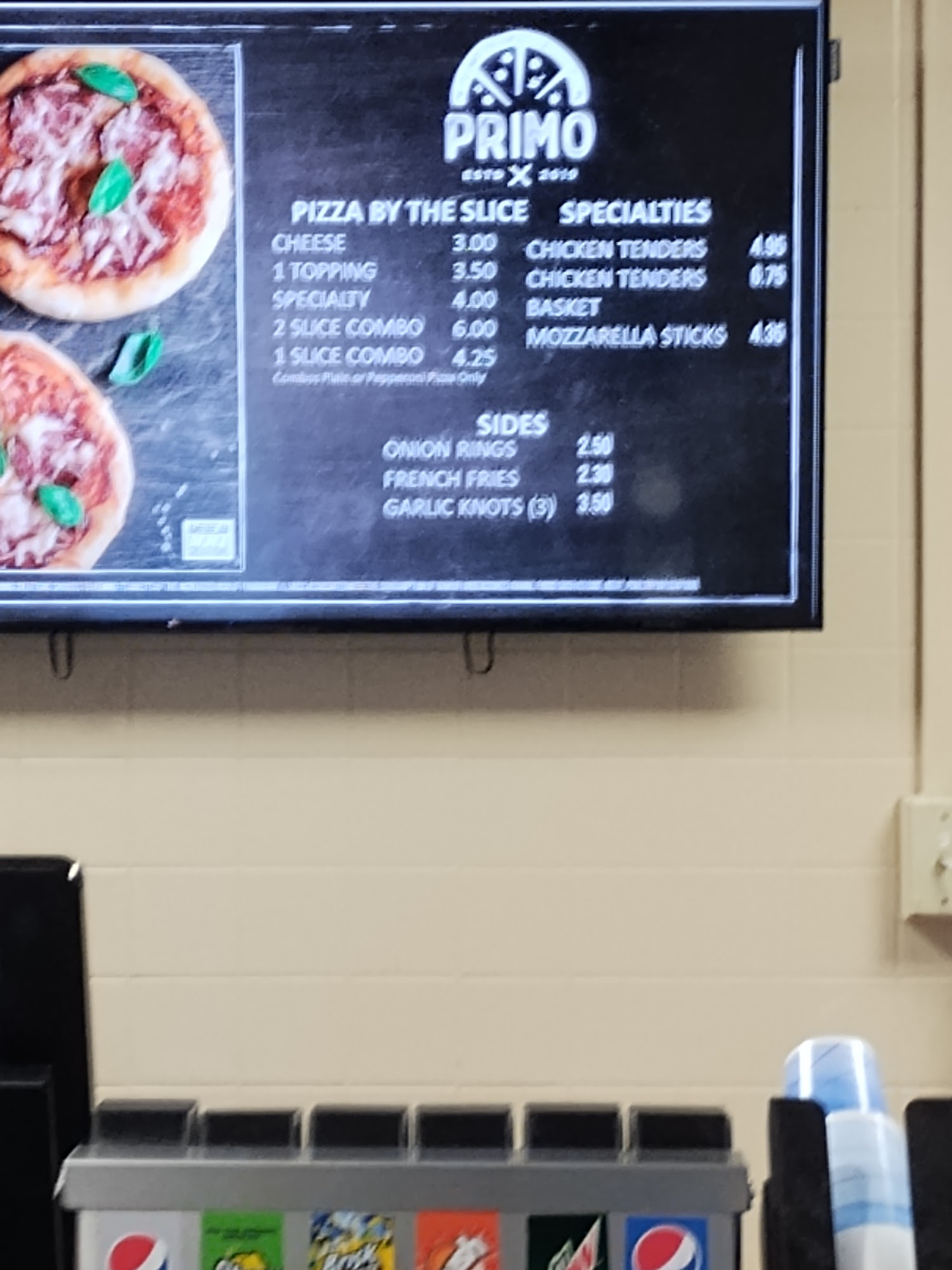 Bergen Pizza Menu