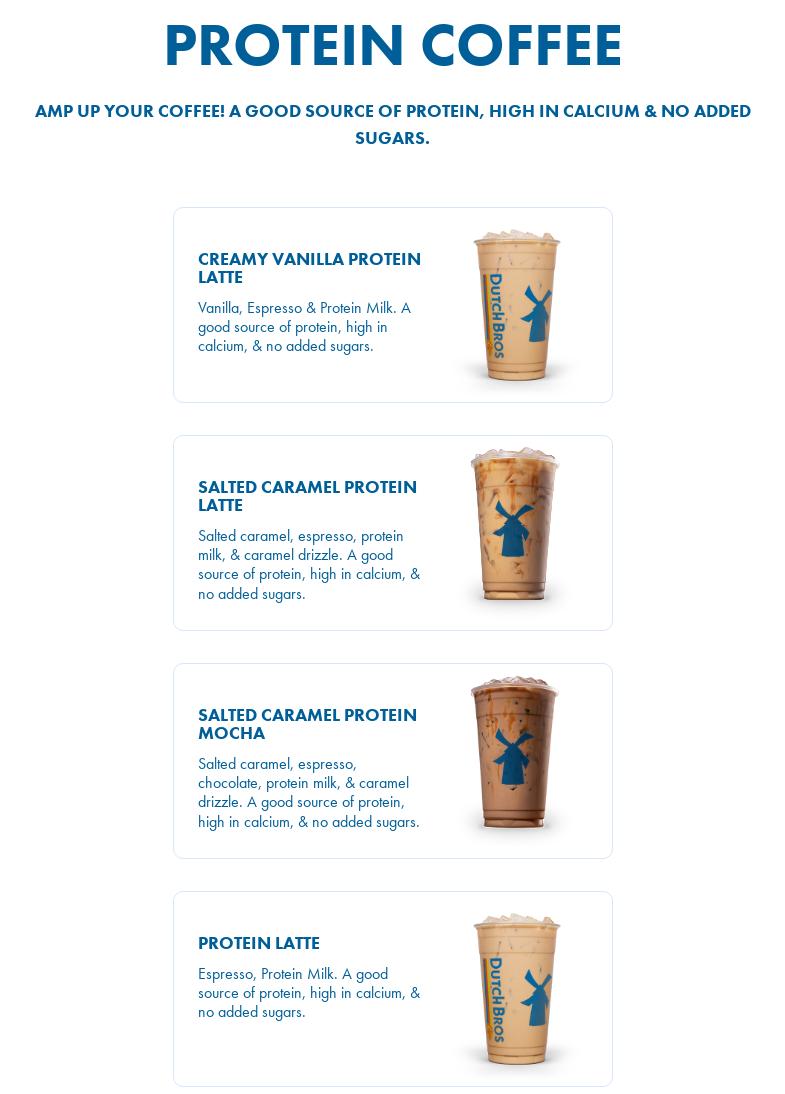 Dutch Bros Coffee Menu