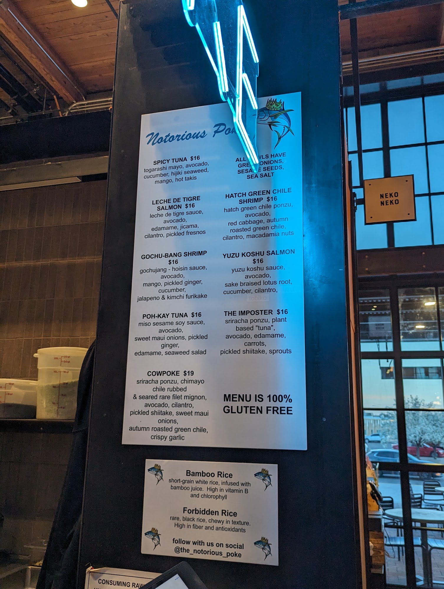 The Notorious POKE Menu