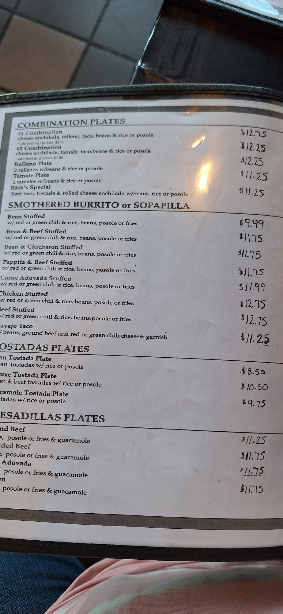 La Fiesta Restaurant Menu