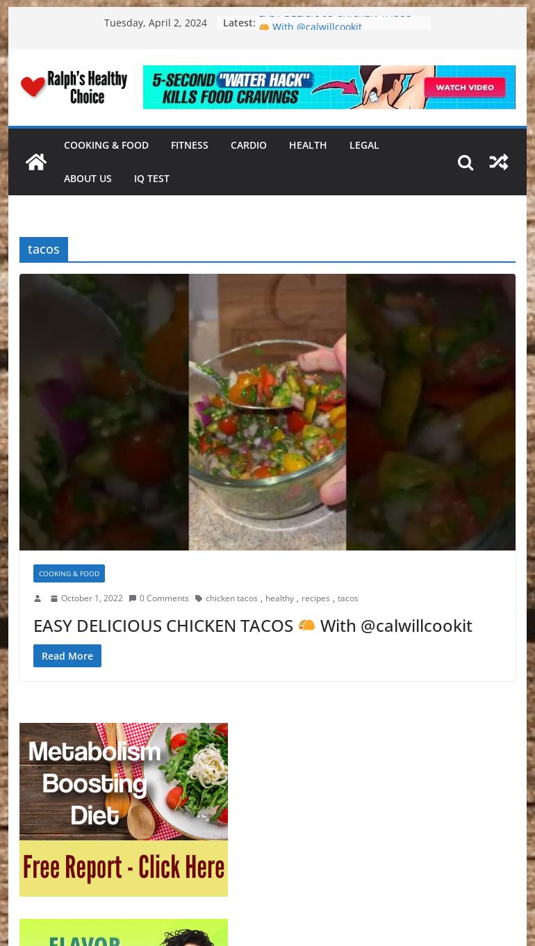 Ralph's Healthy Choice Menu