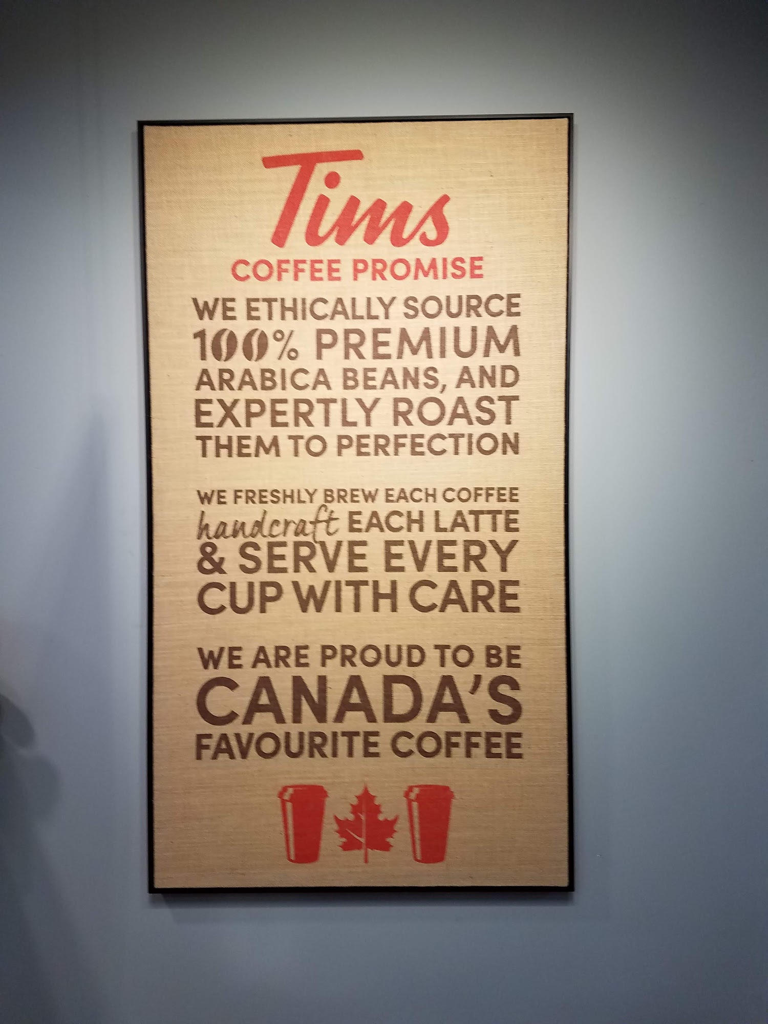 Tim Hortons Menu