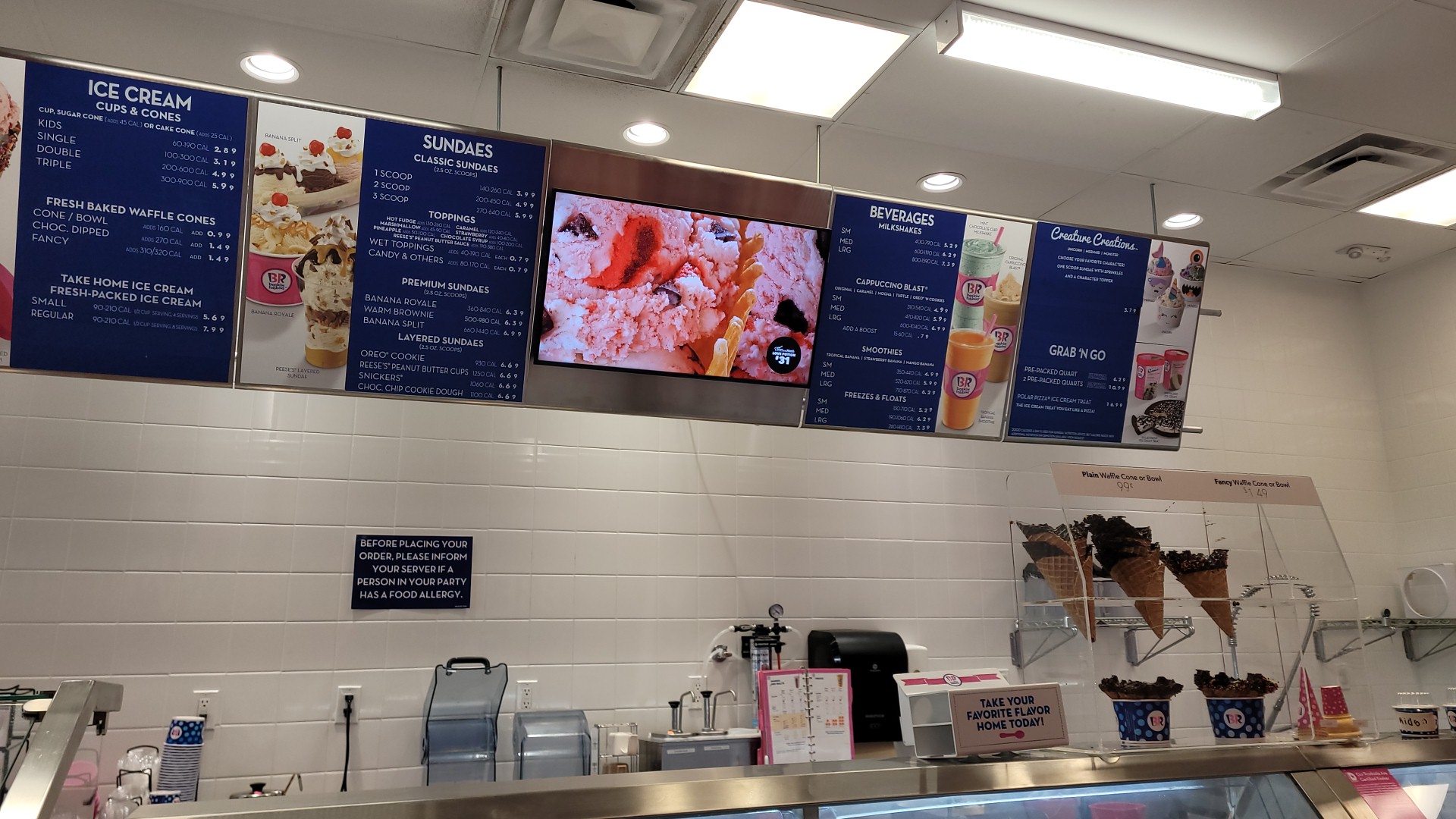 Baskin-Robbins Menu