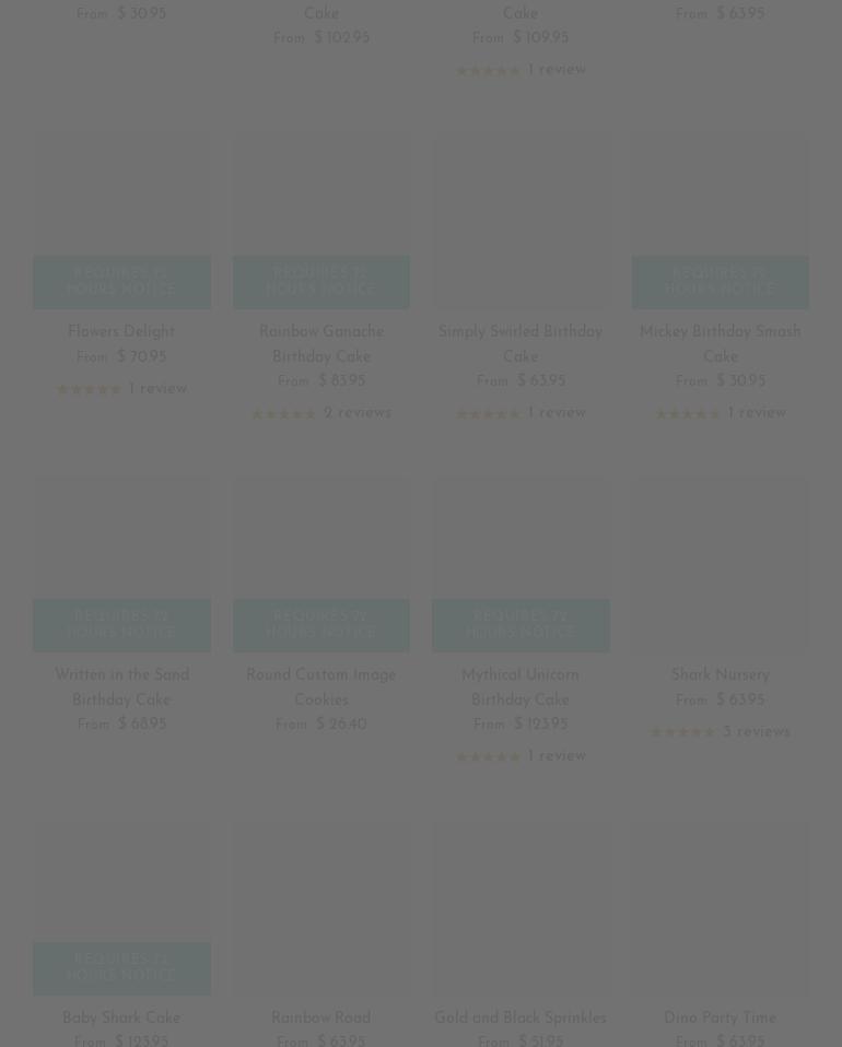 Freed's Dessert Cart Menu