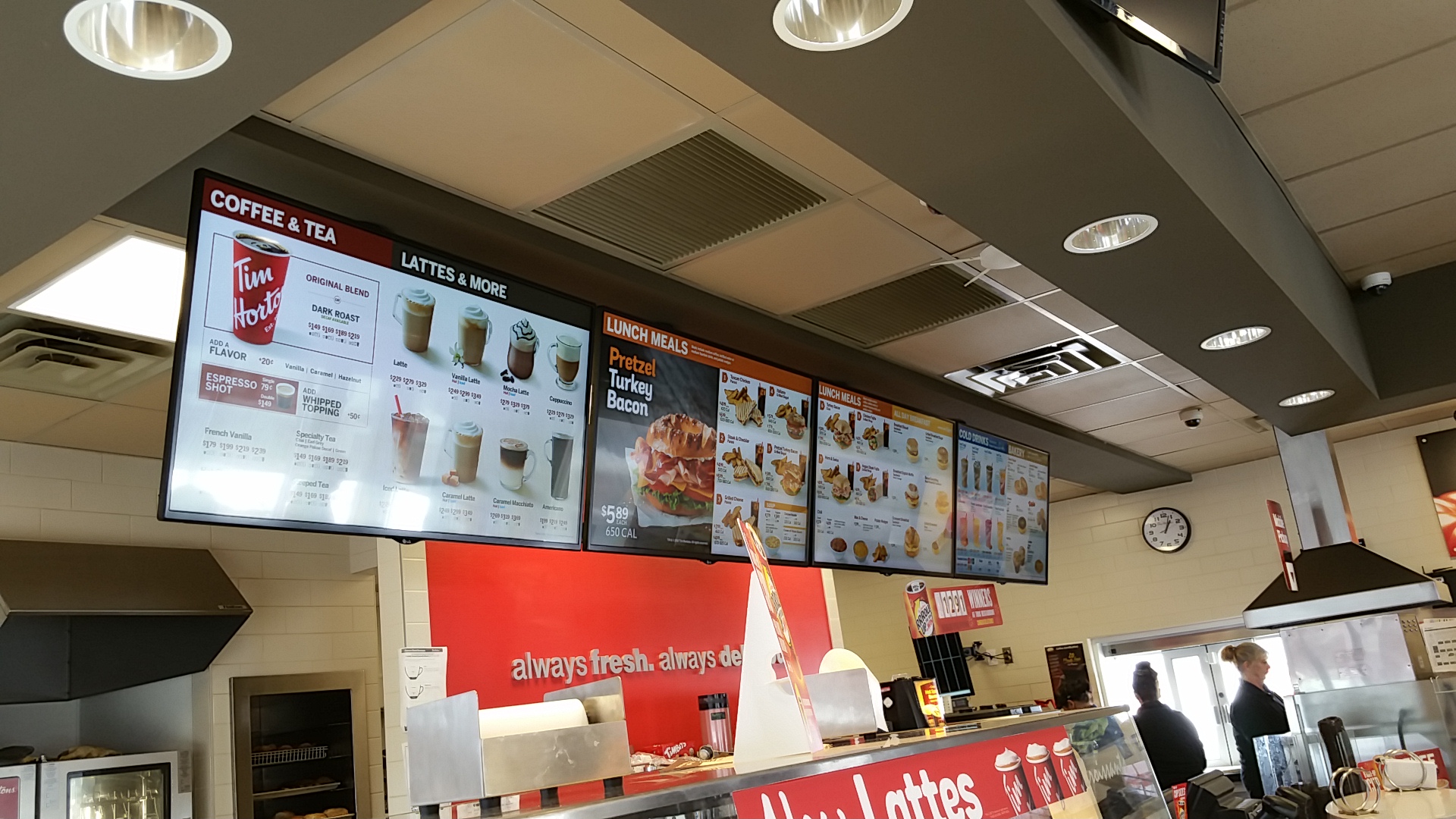 Tim Hortons Menu