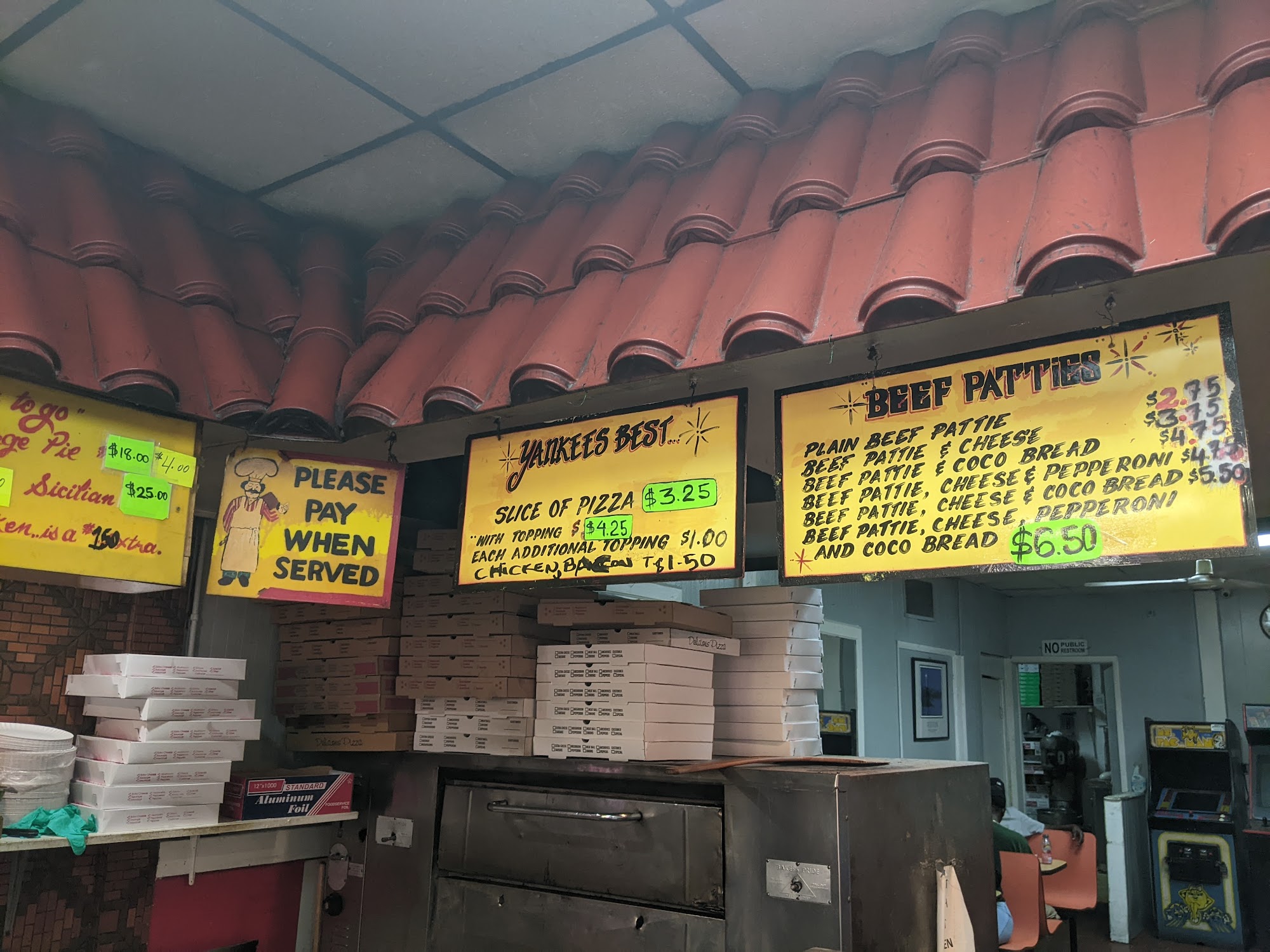 Yankee’s Pizza Menu