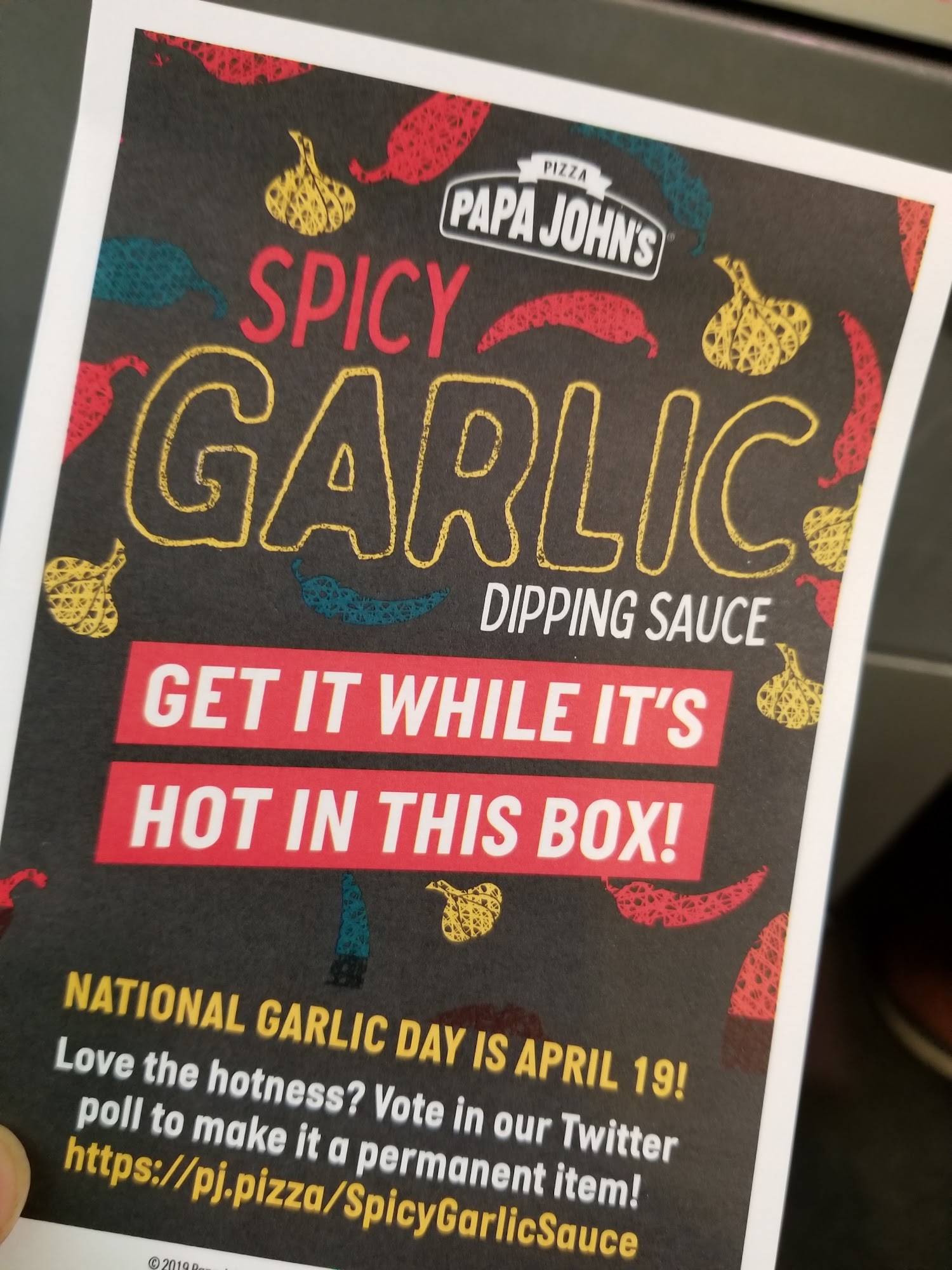 Papa Johns Pizza Menu