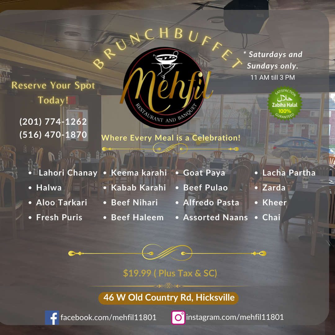 Mehfil Restaurant ( Zabiah Halal Pakistani Cuisine ) Menu