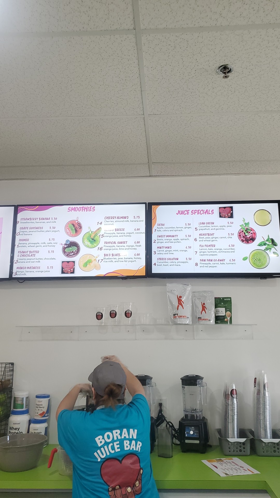 Boran Juice Bar Menu
