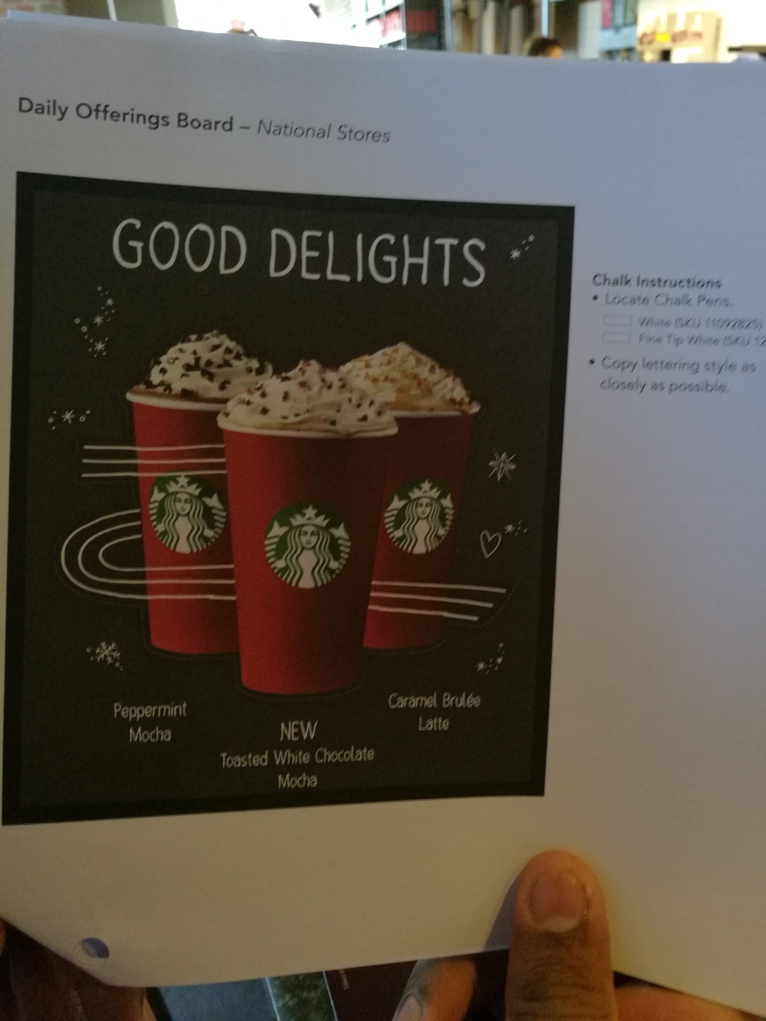 Starbucks Menu