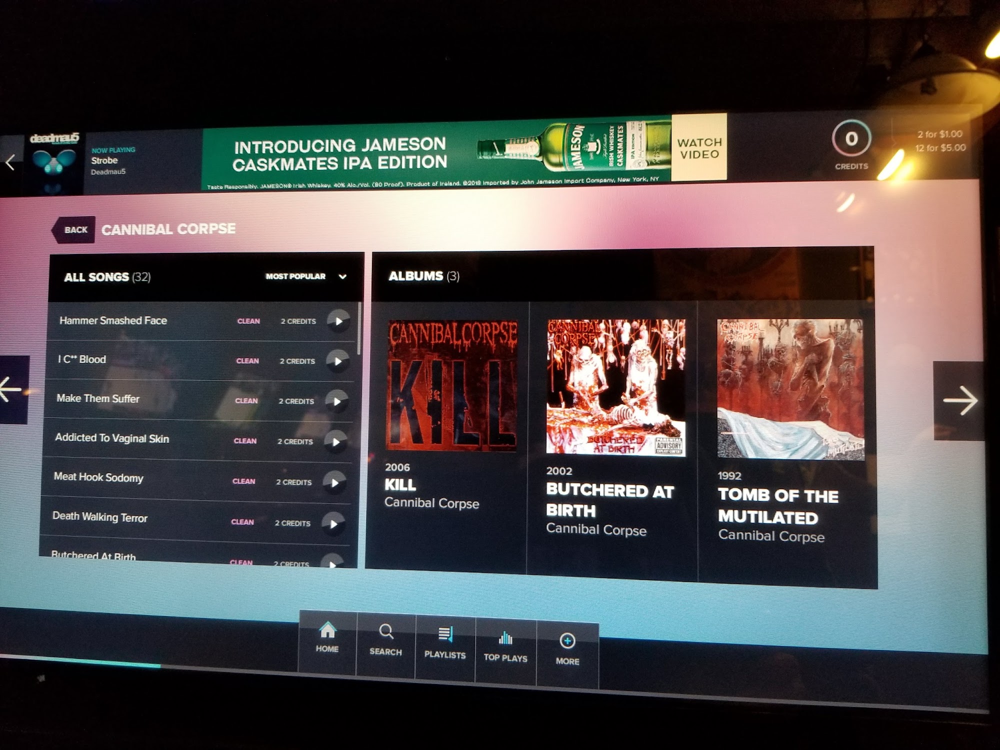 The Gaf Menu