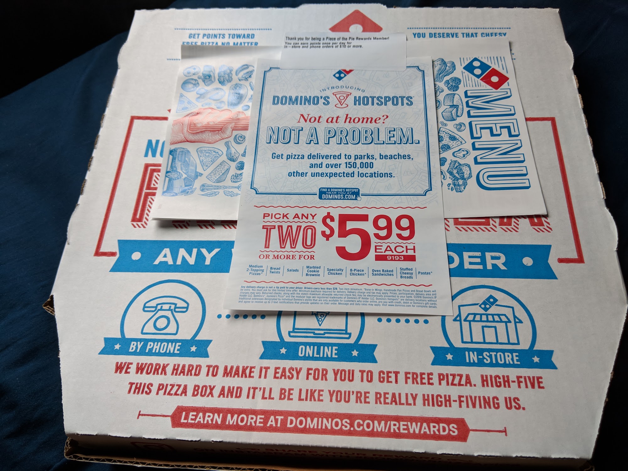 Domino's Pizza Menu