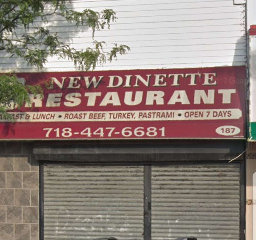 New Dinette Restaurant Menu