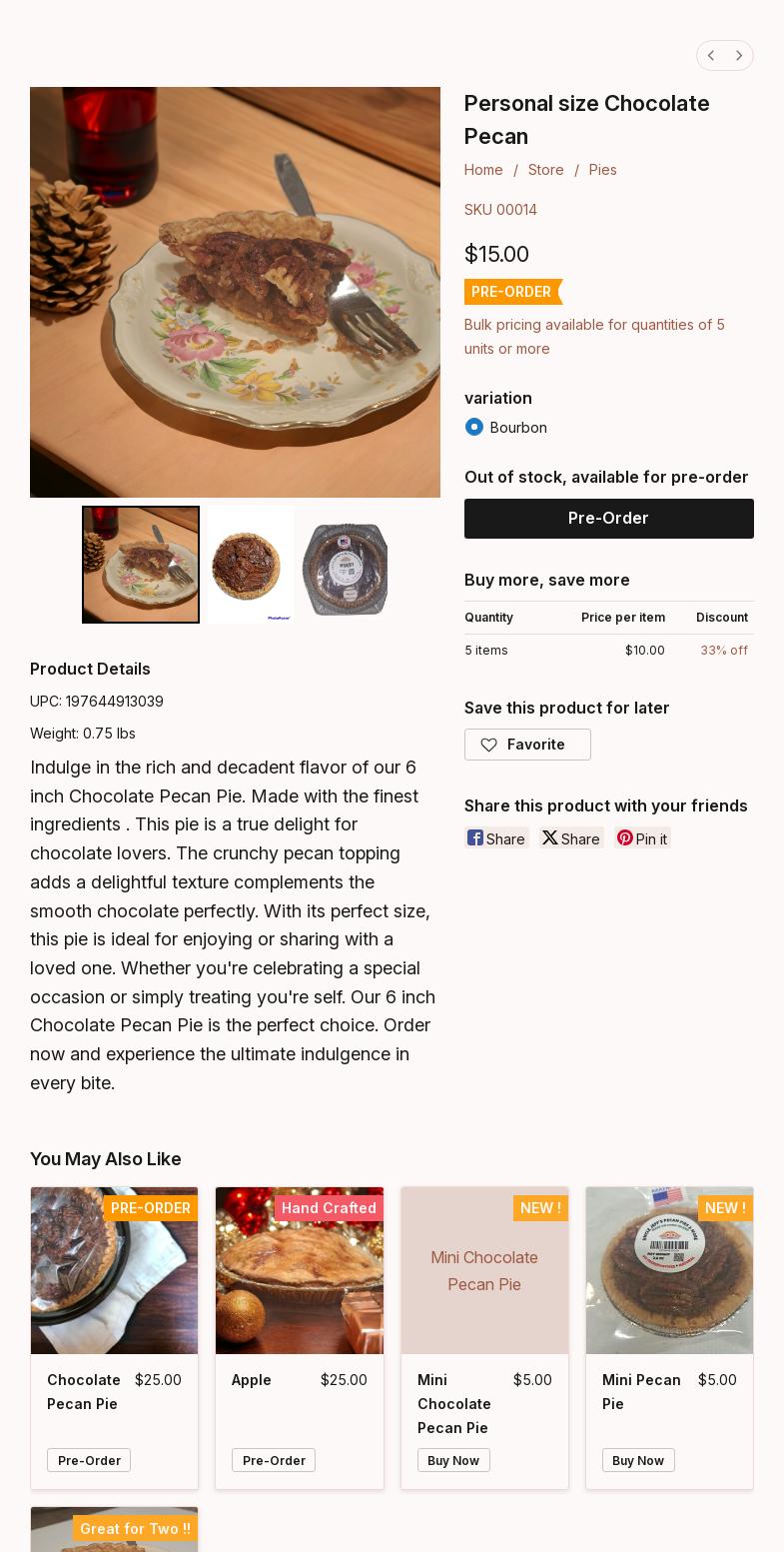 Unclejeffspecanpiesandmore LLC Menu