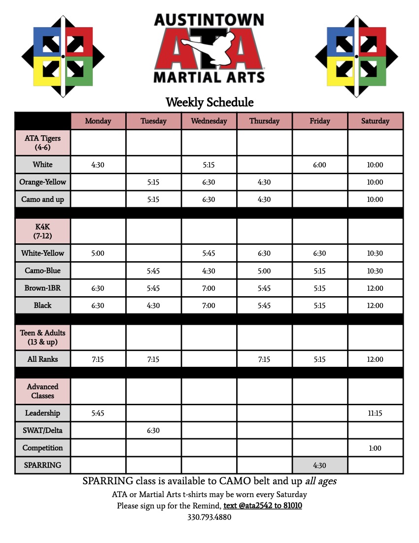 ATA Martial Arts 420 S Canfield-Niles Rd, Austintown Ohio 44515