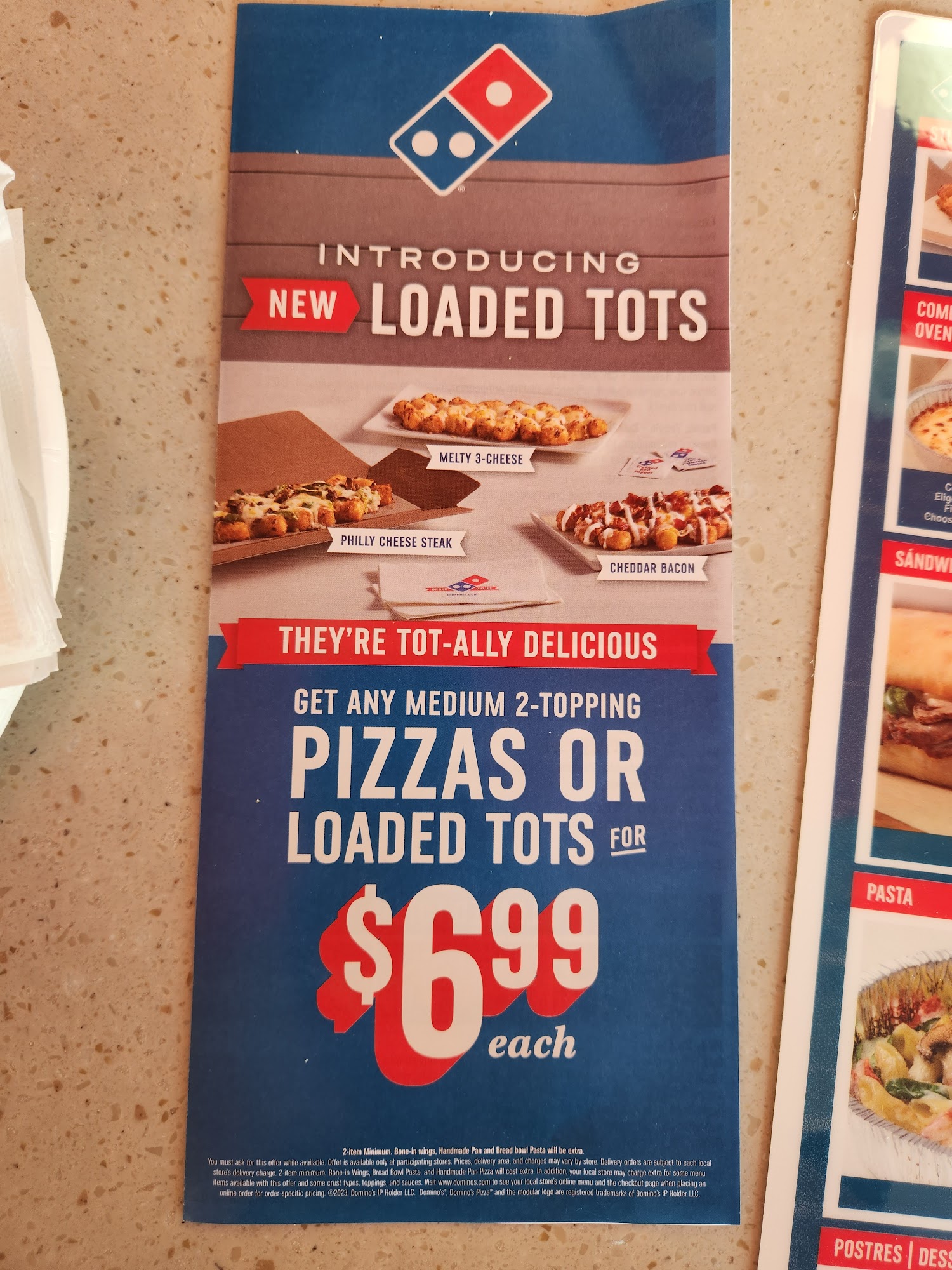 Domino's Pizza Menu