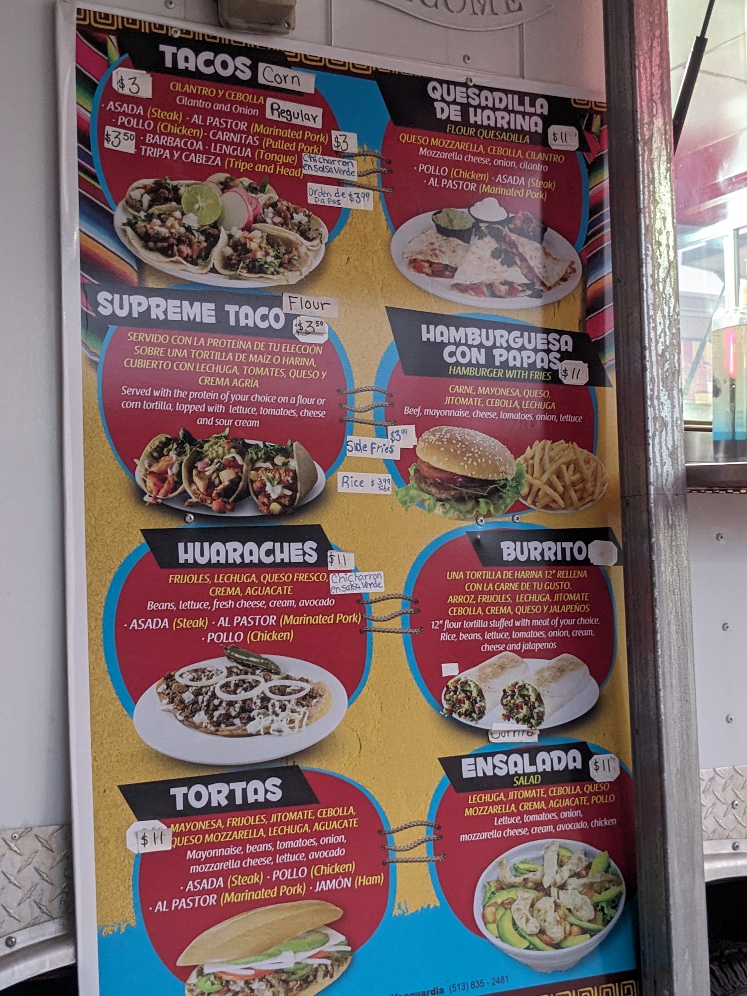 Taqueria La Condesa Menu