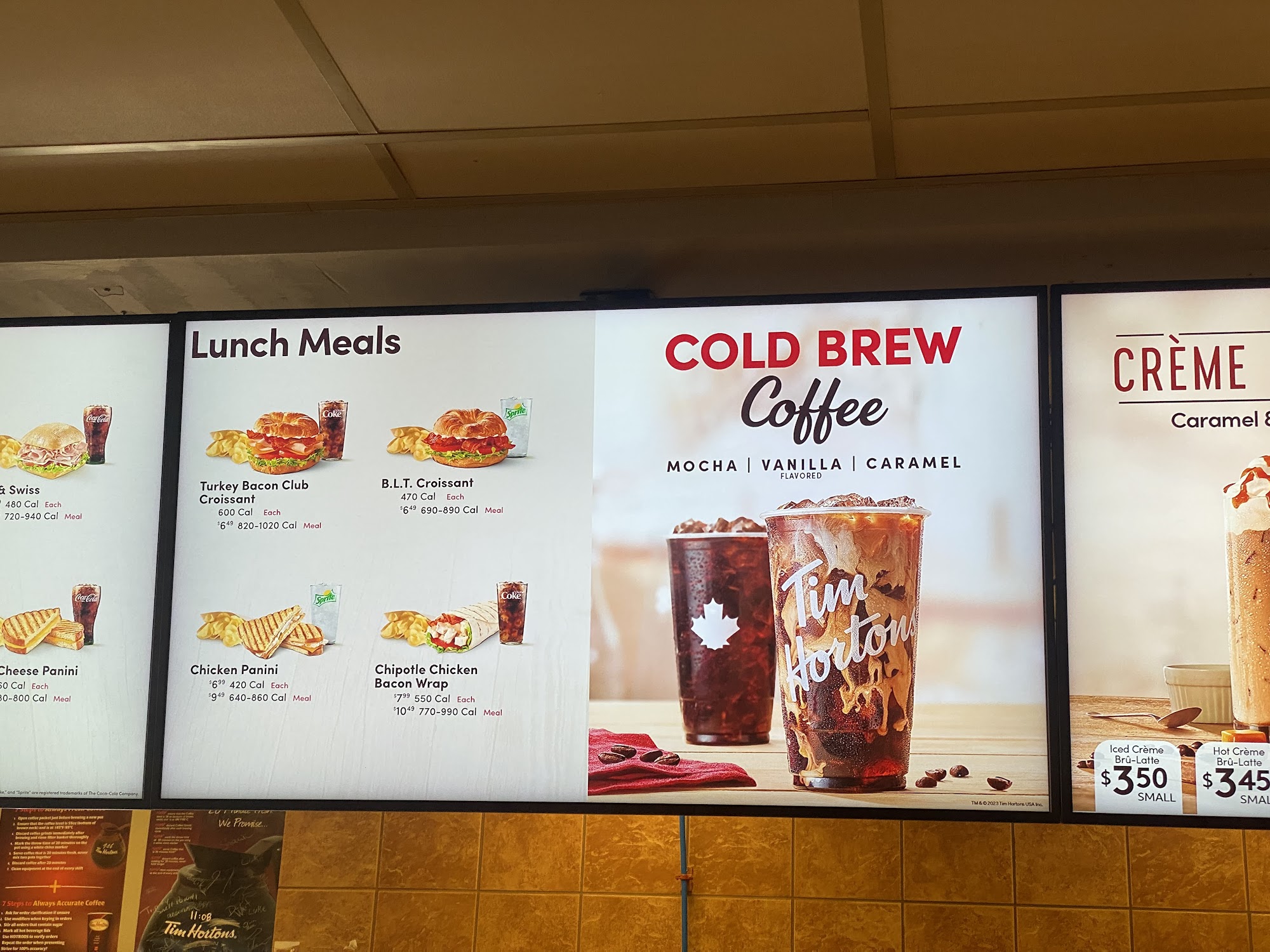 Tim Hortons Menu