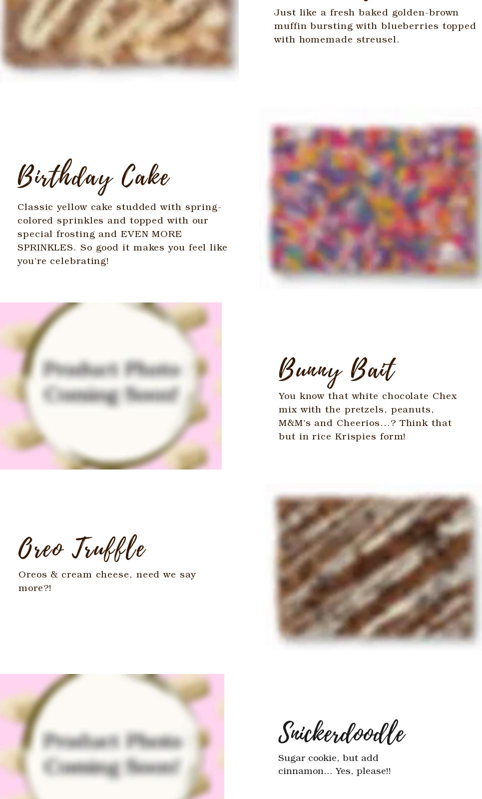 Krispies by Vel Menu