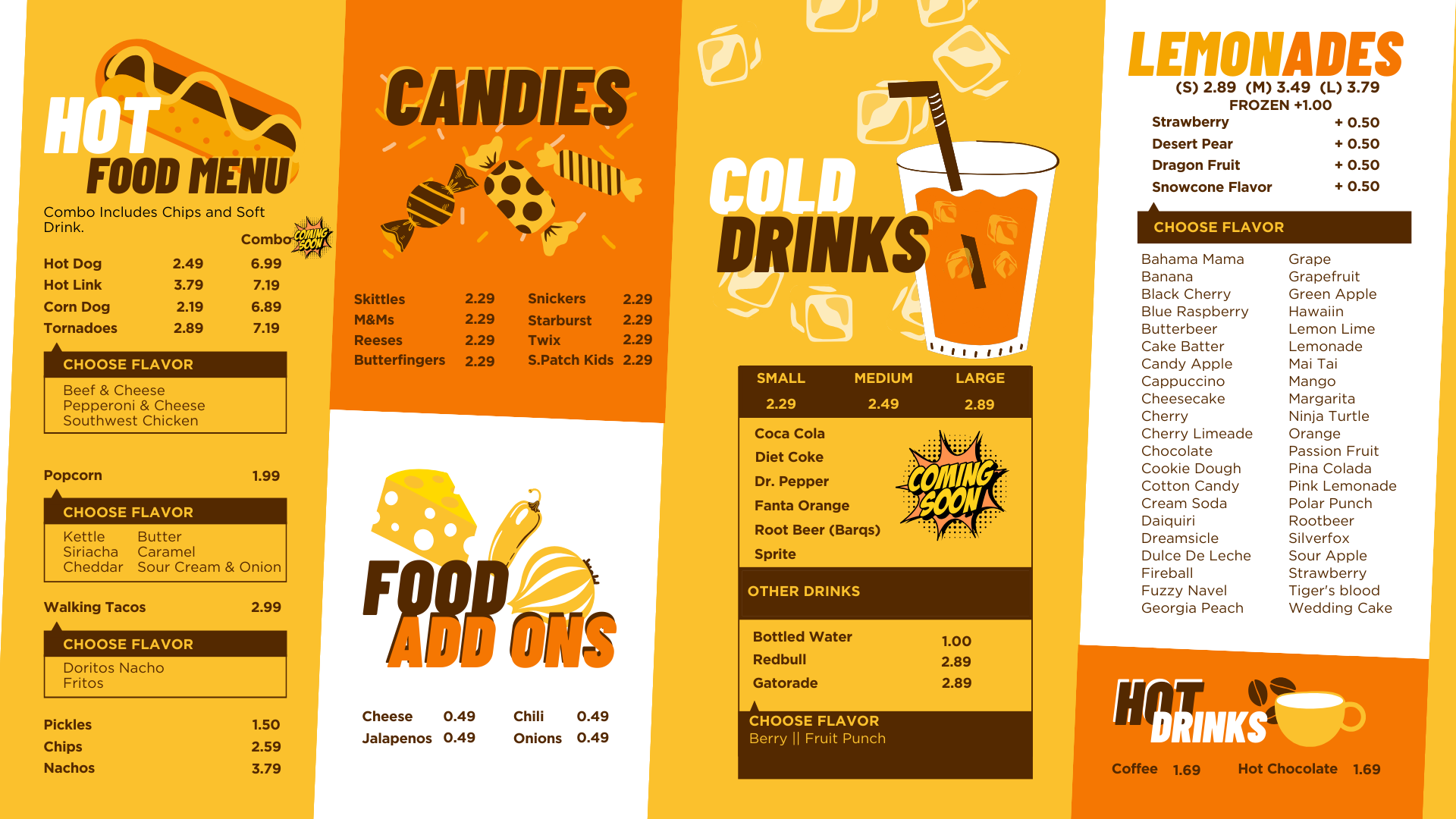 Polar Rush Menu