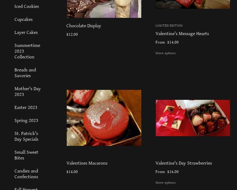 Finishing Touches Bakery Menu