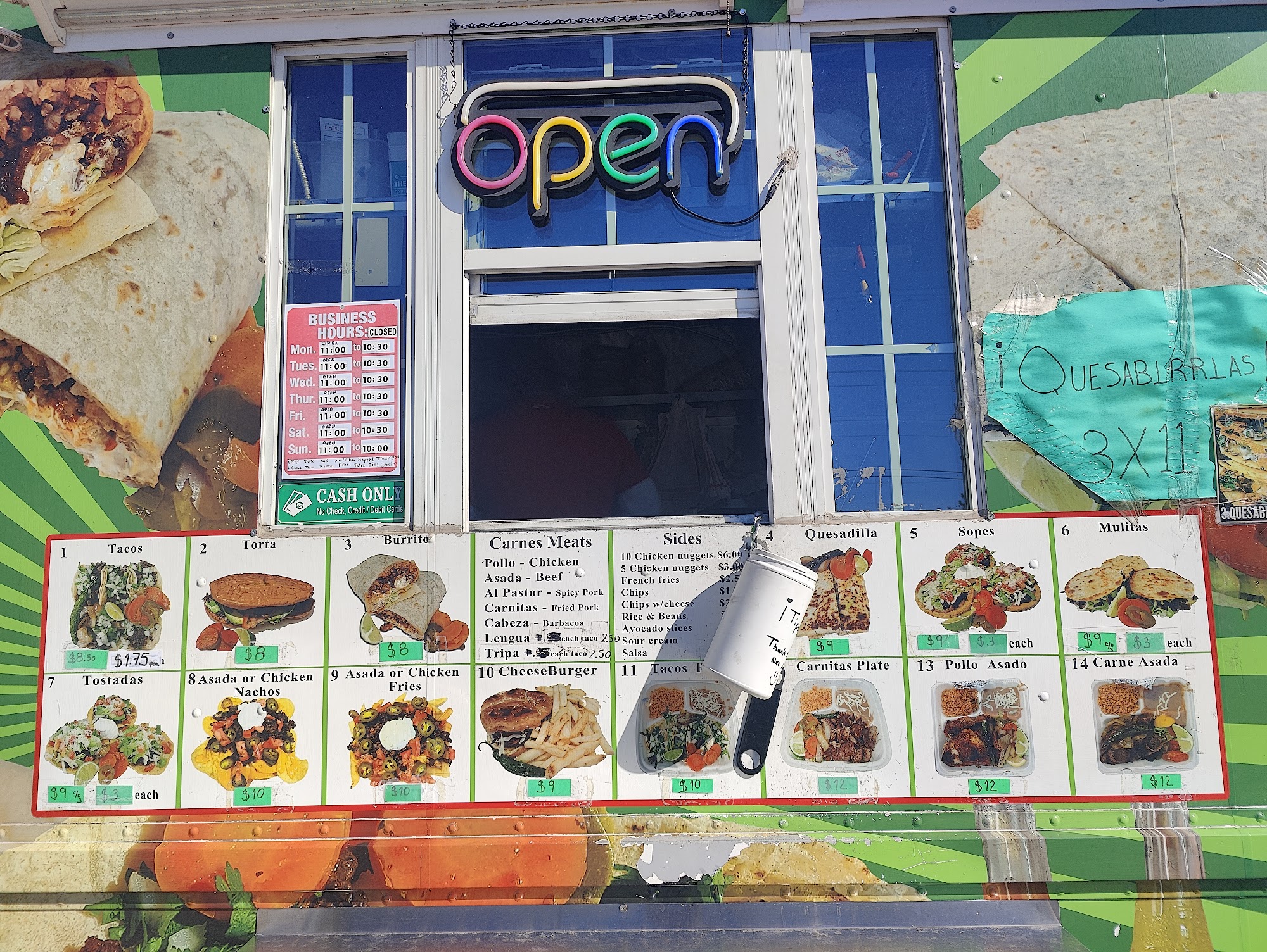 El Burrito Express Food Truck Menu