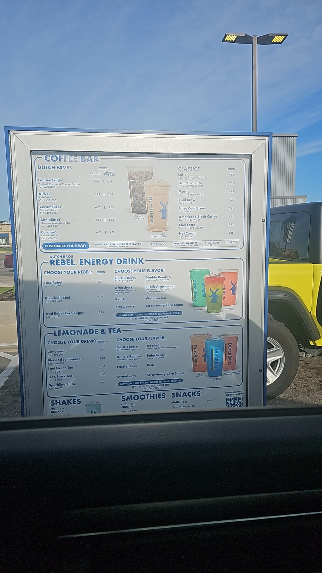 Dutch Bros Coffee Menu