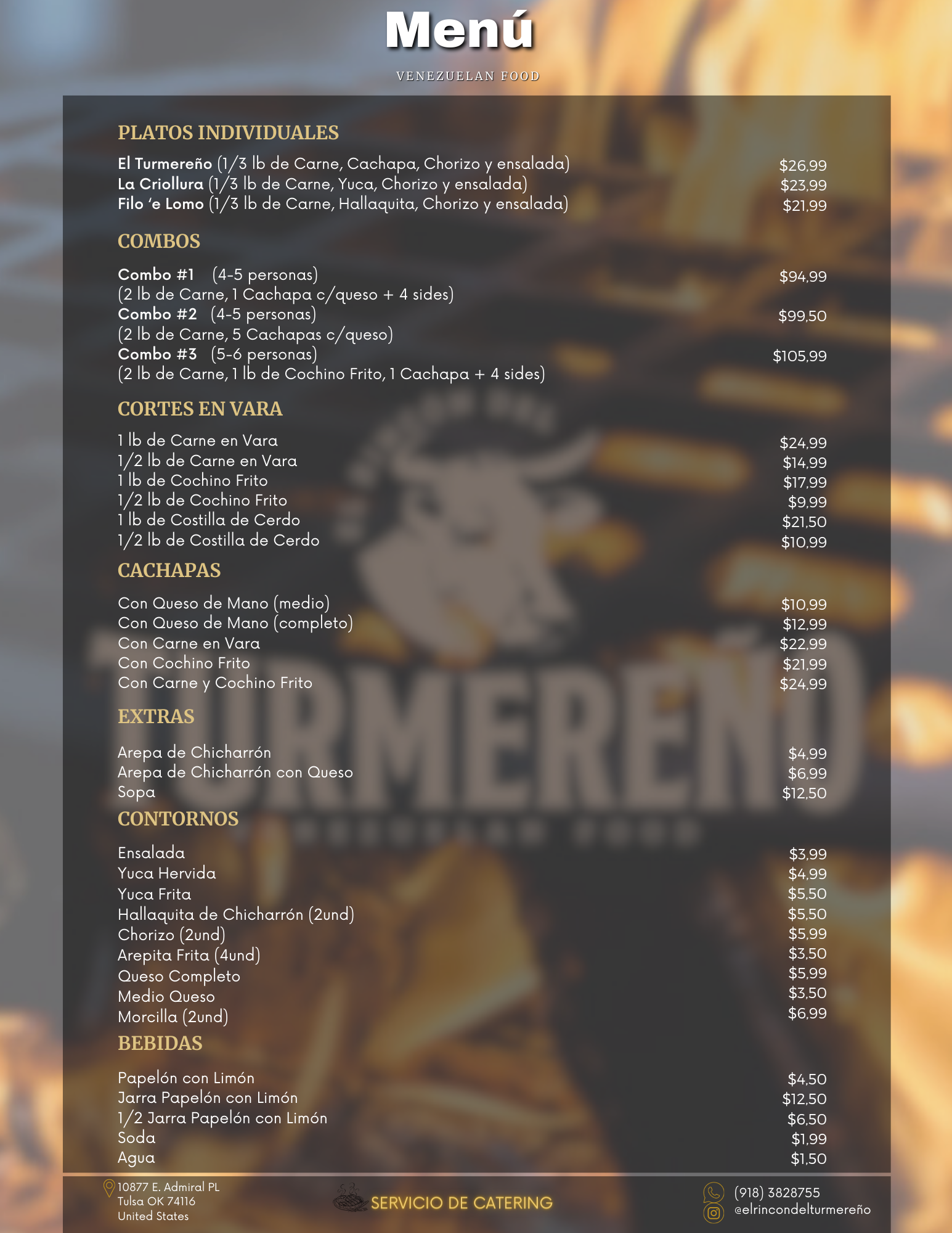 el rincón del turmereño Menu