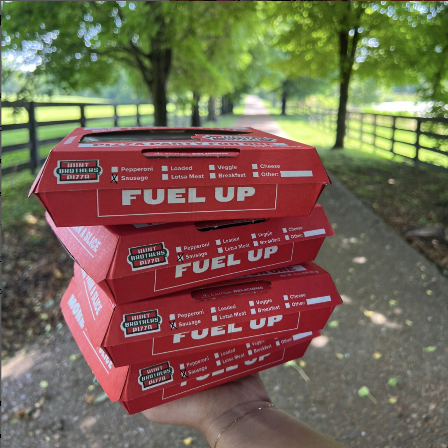 Hunt Brothers Pizza at Twin Oaks Mart Menu