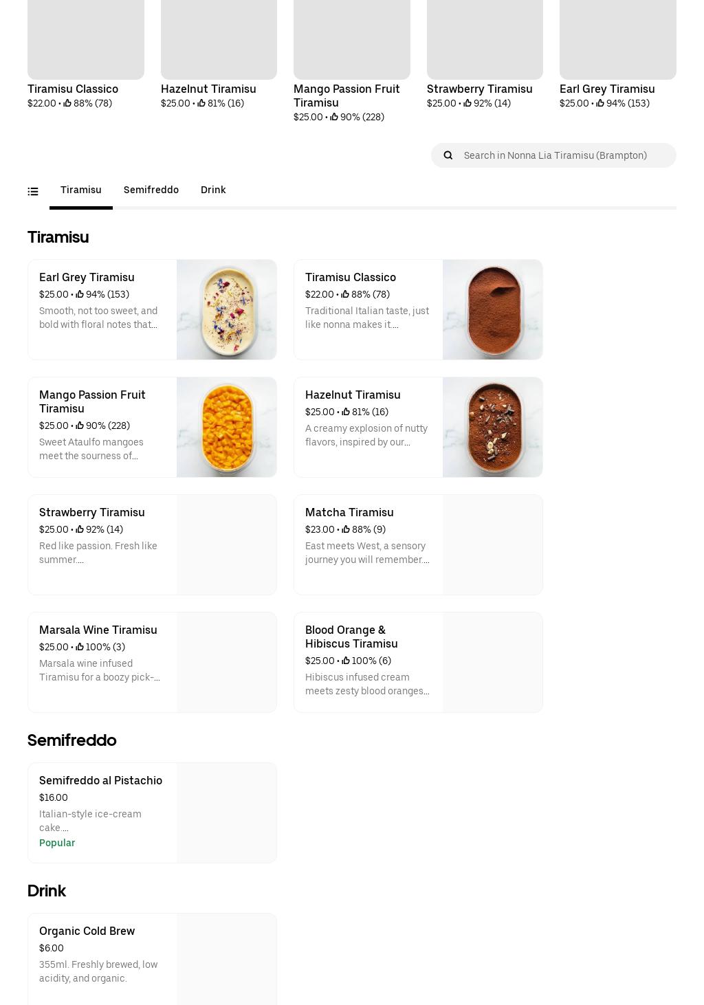 Nonna Lia (at Coco Fresh Tea & Juice) Menu