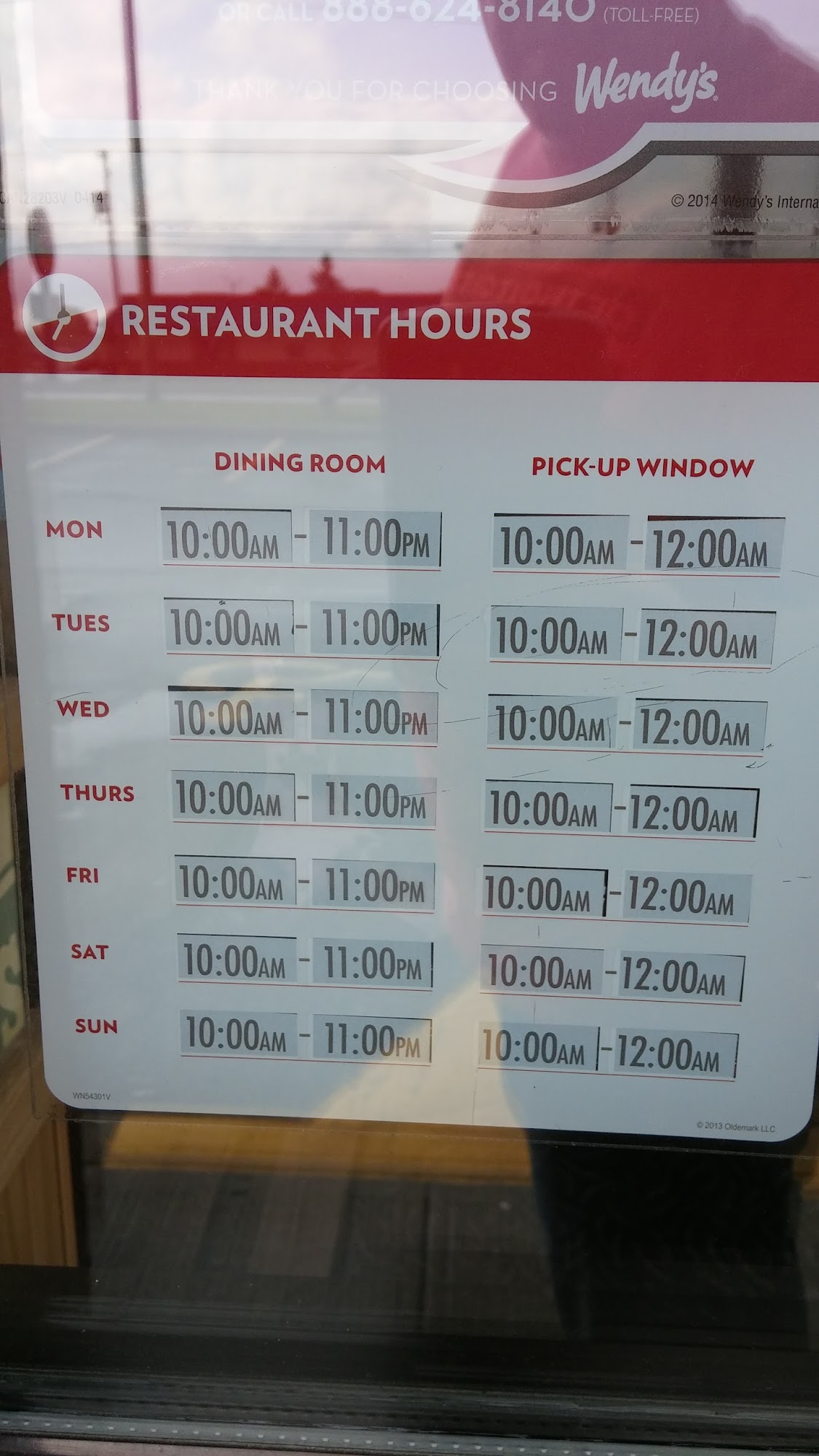 Wendy's Menu