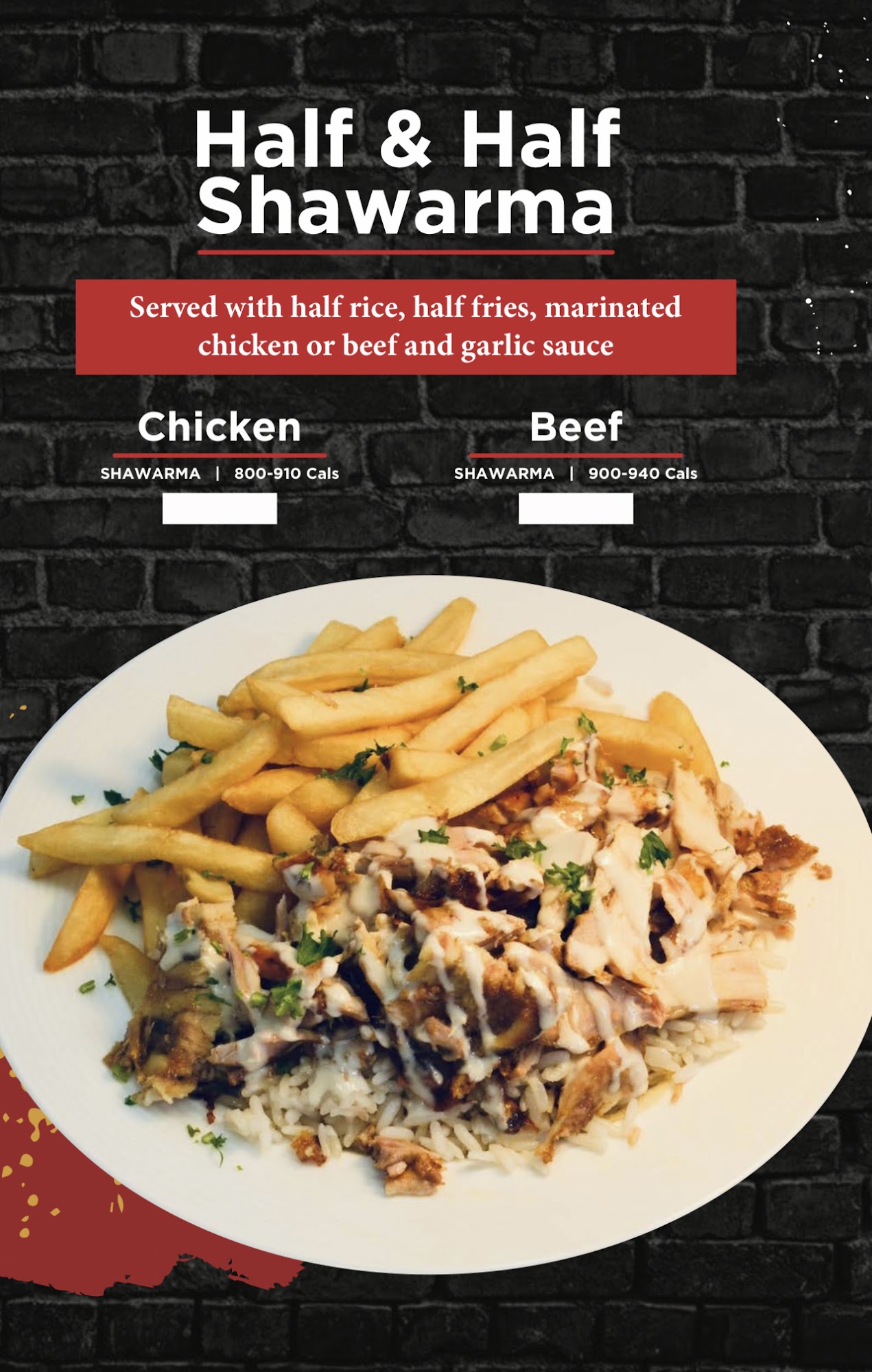 Yunus Shawarma Menu