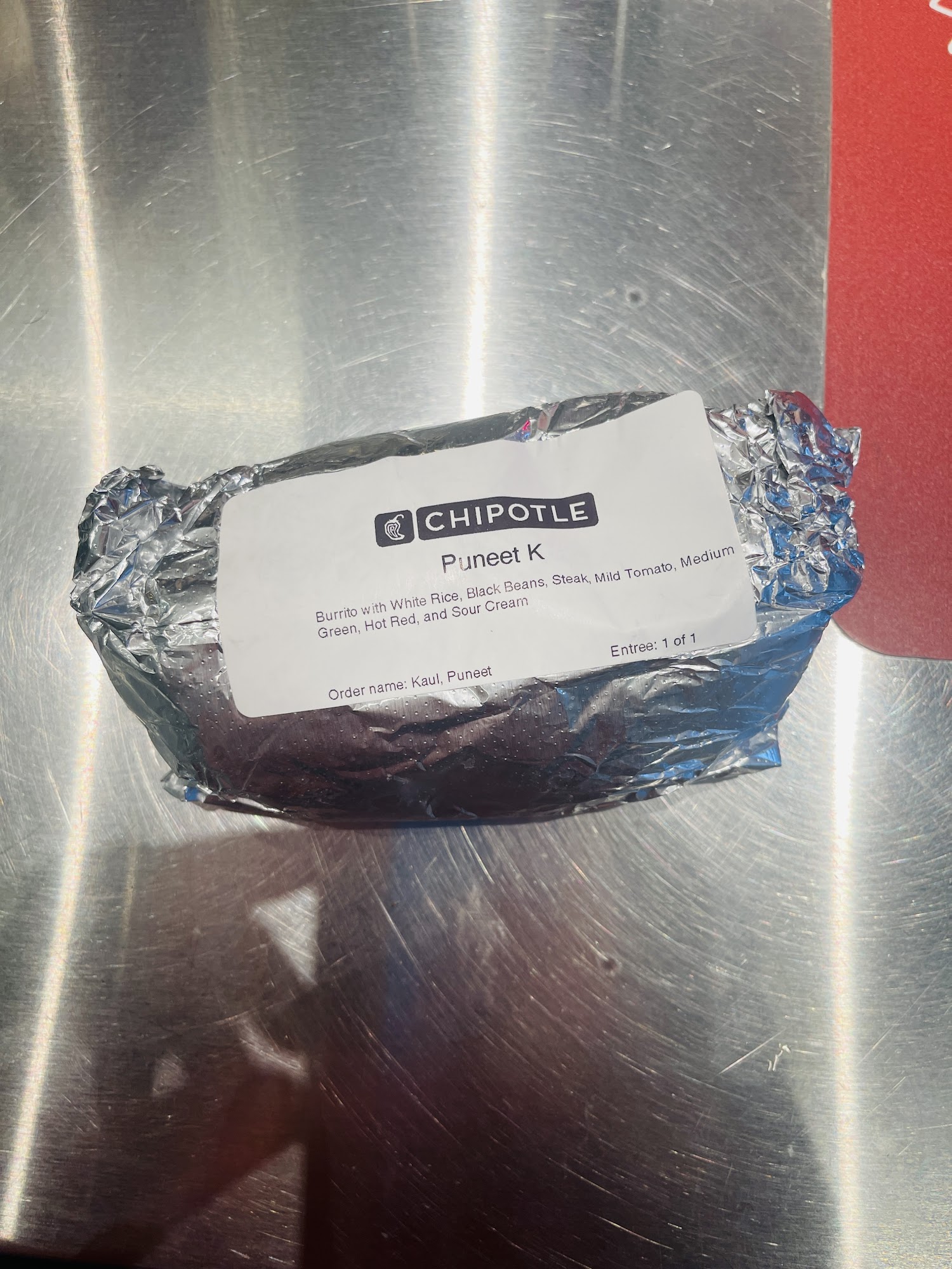 Chipotle Mexican Grill Menu