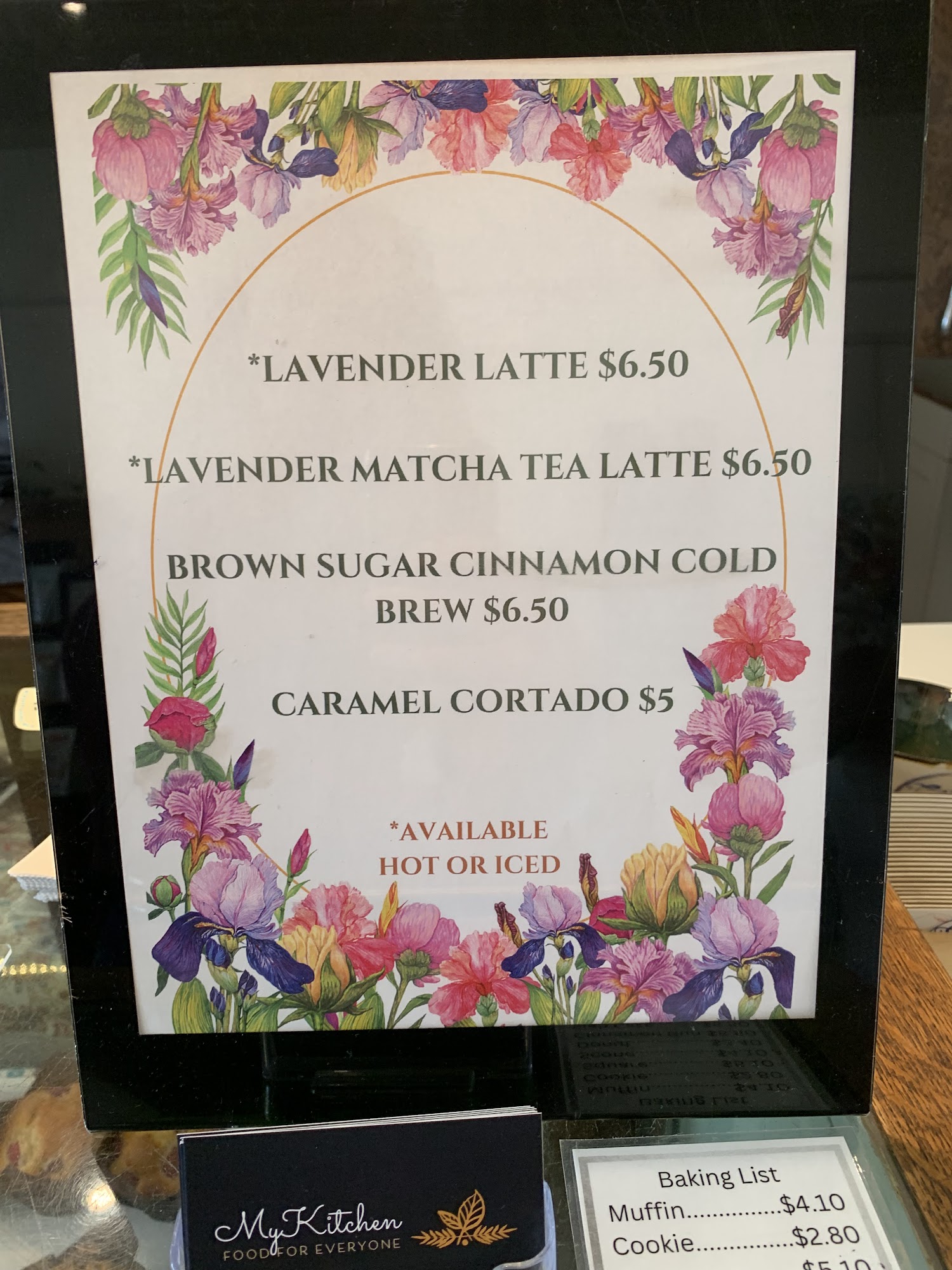 Early Bird Coffee Menu