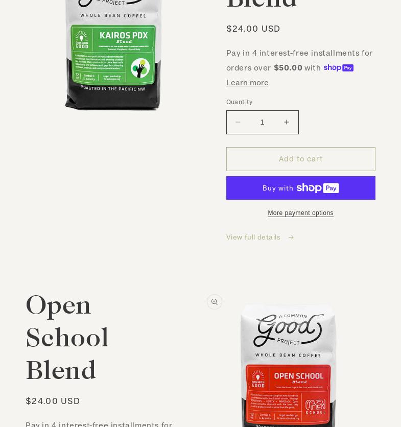 Good Coffee Menu