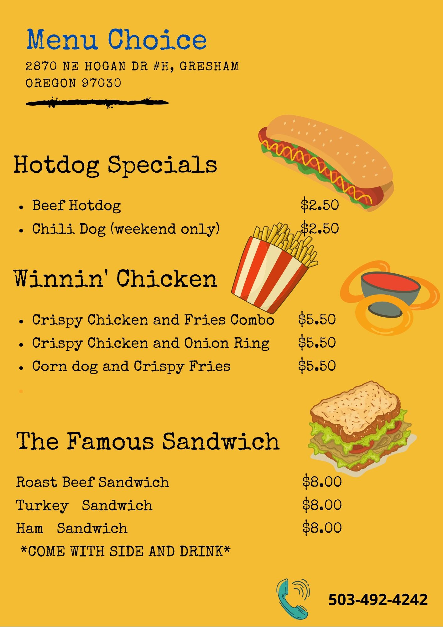 Joseph's Deli-HOGAN Menu