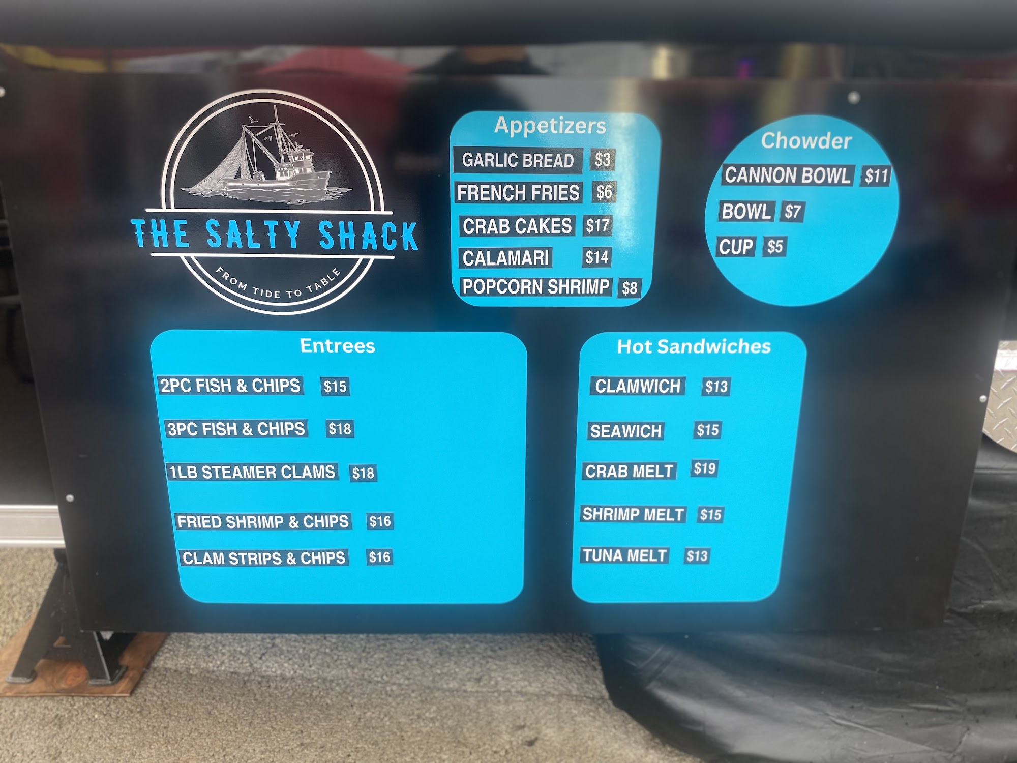 The Salty Shack Menu
