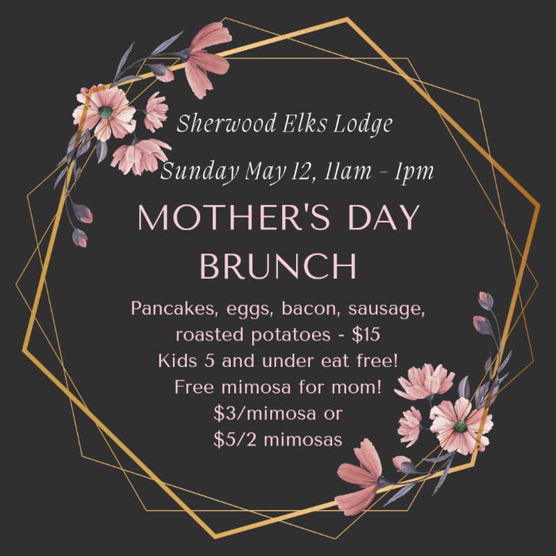 Sherwood Elks Lodge Menu