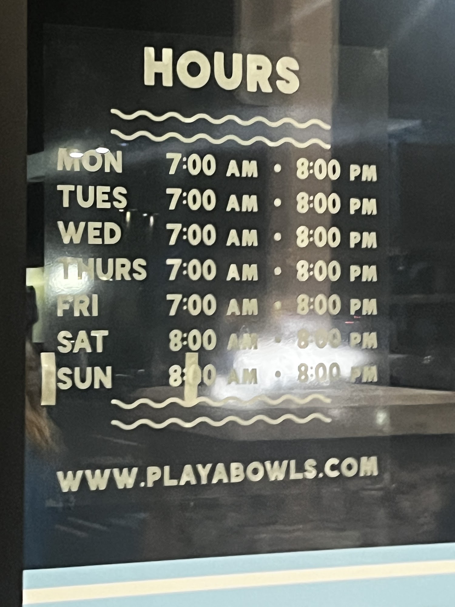 Playa Bowls Menu