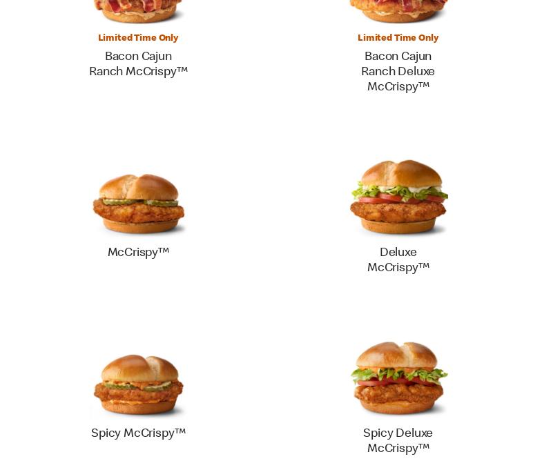 McDonald’s Menu
