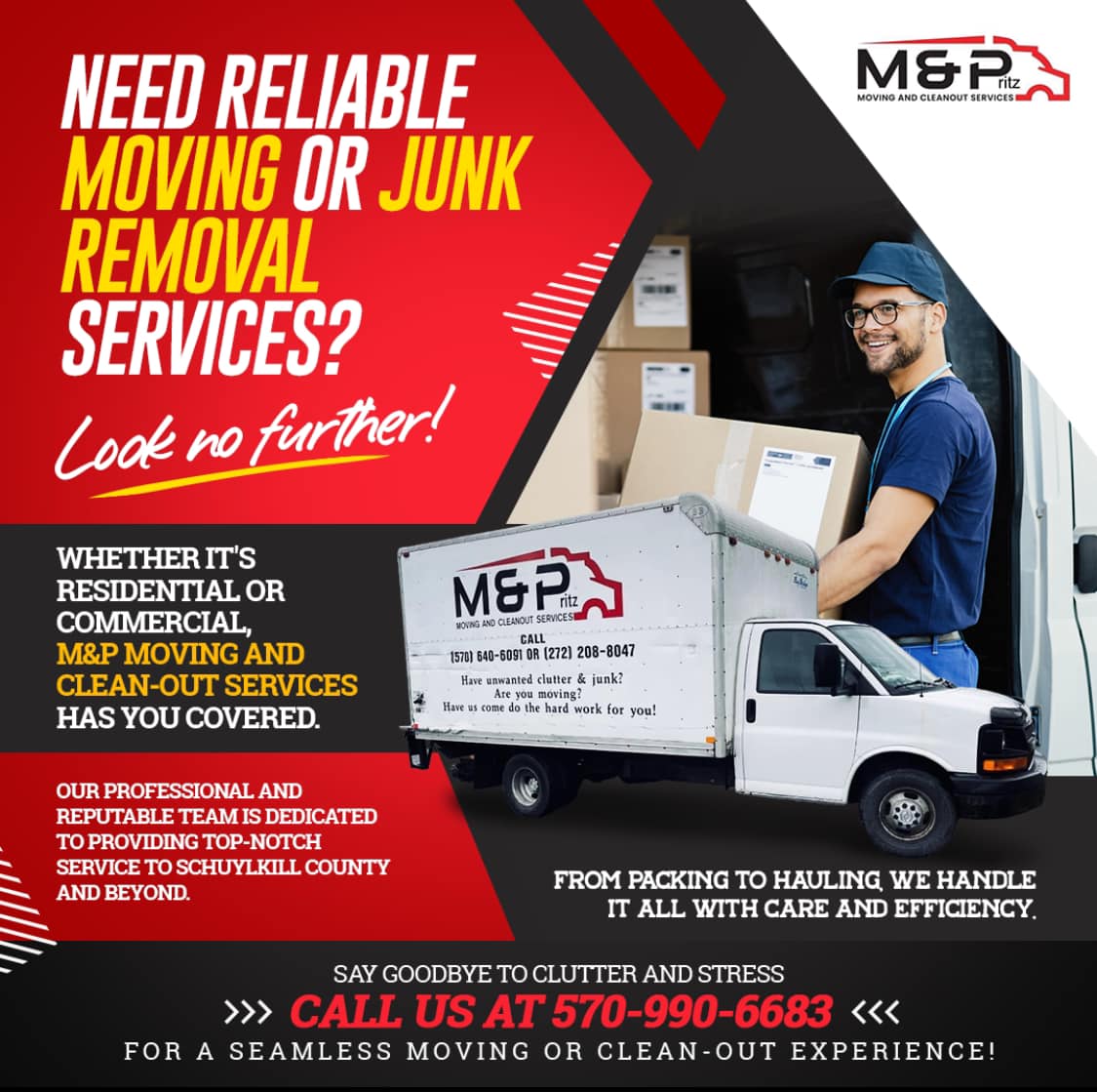 M&P Moving And Cleanouts 39 N 3rd St, Cressona Pennsylvania 17929