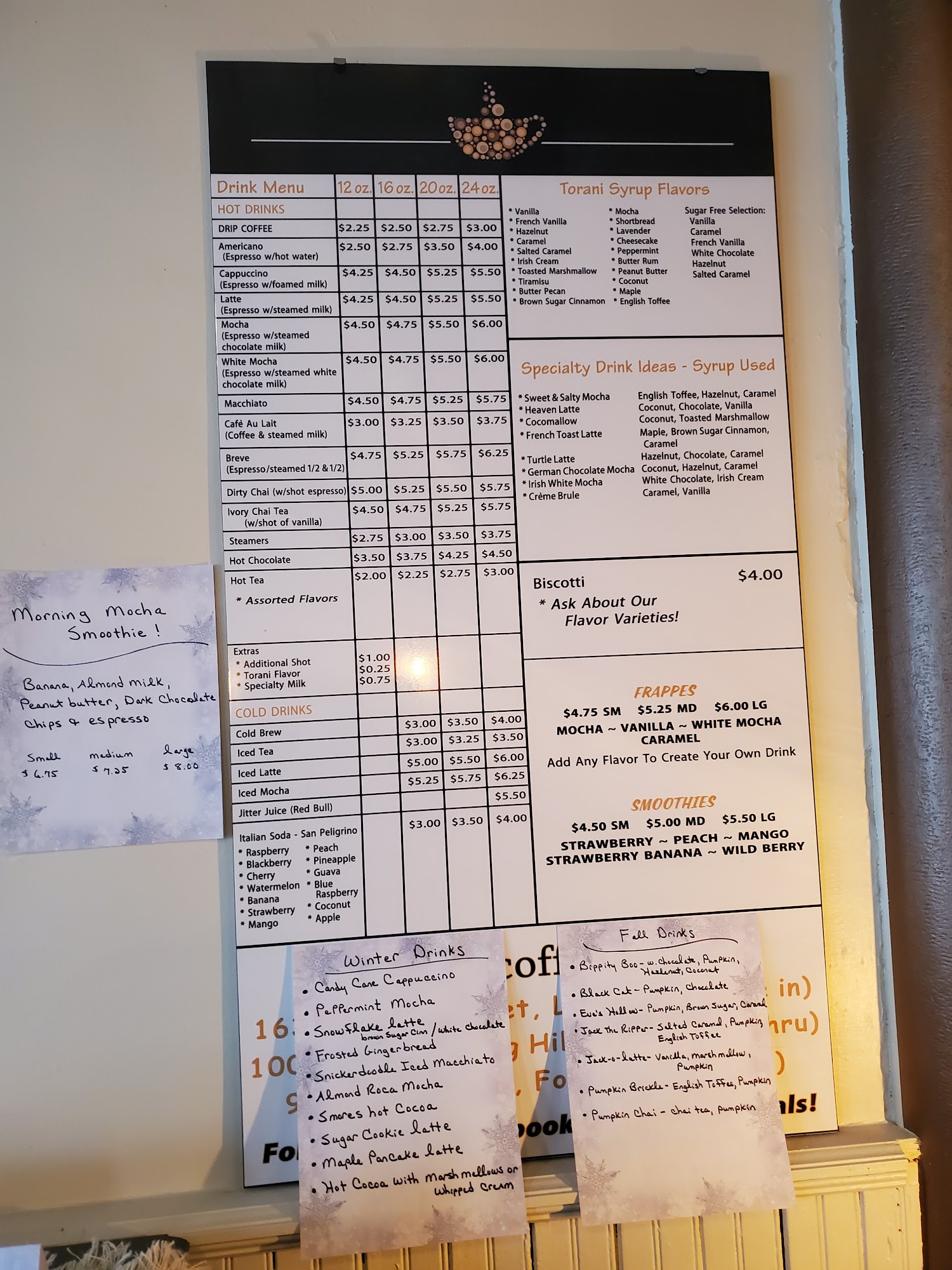 Coco Coffeehouse Menu