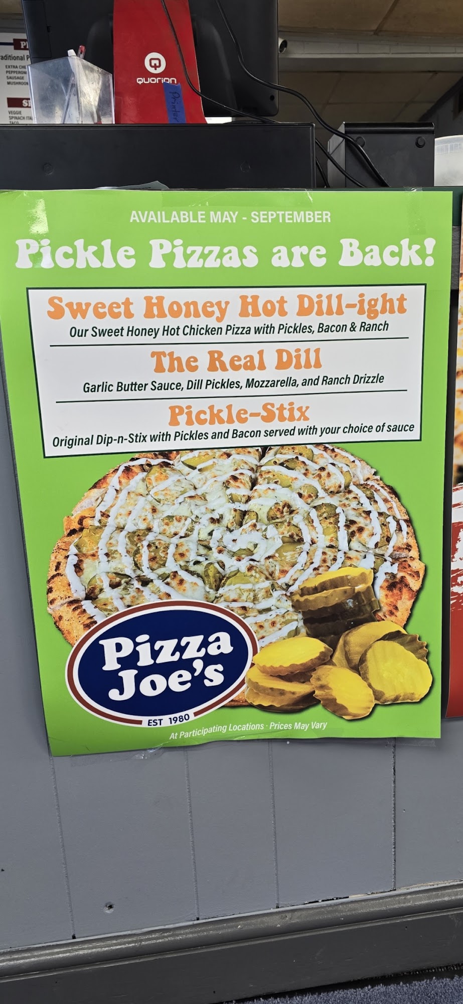 Pizza Joe's Menu