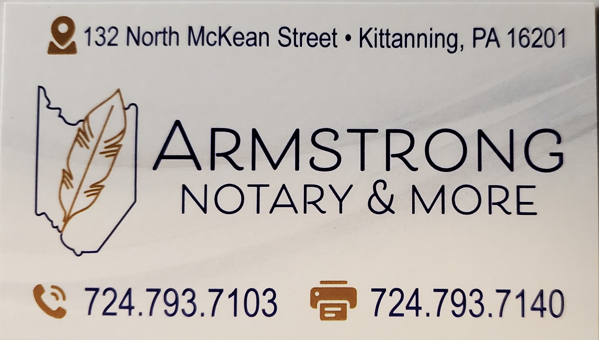 Armstrong Notary 132 N McKean St, Kittanning Pennsylvania 16201