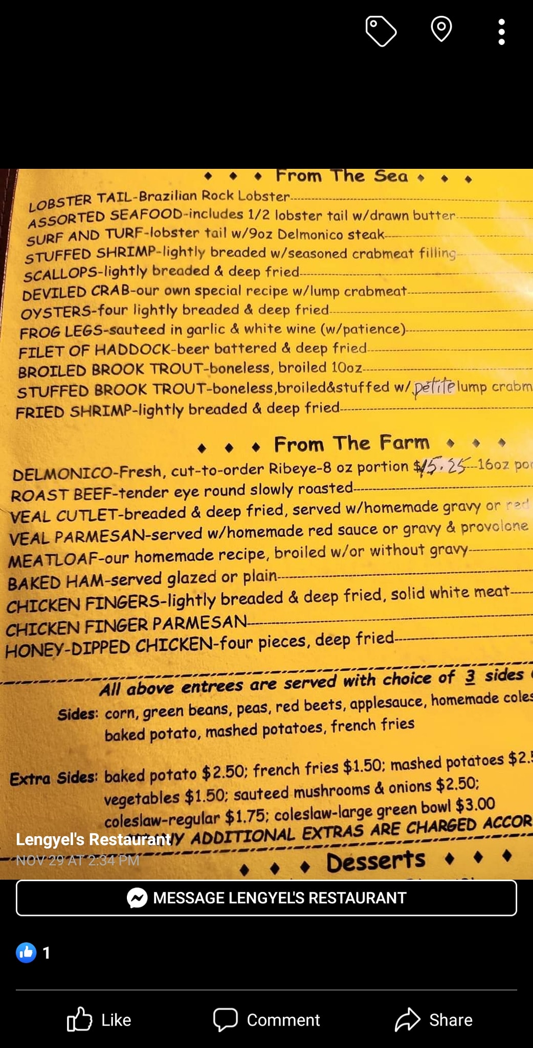 Lengyel’s Menu