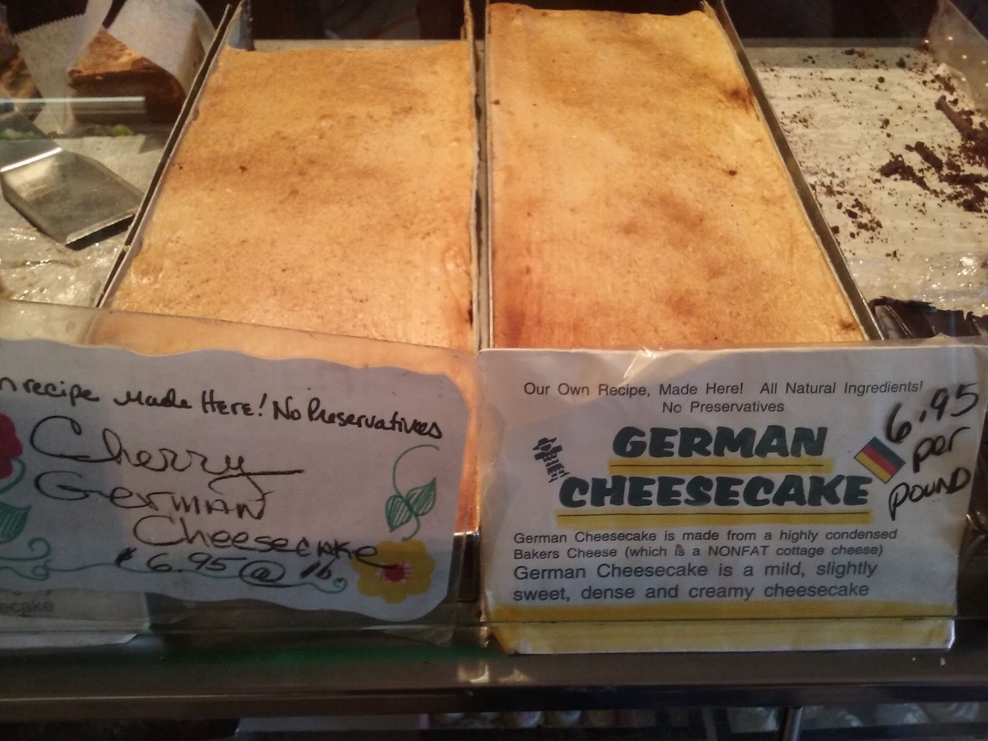 R Weinrich German Bakery Menu